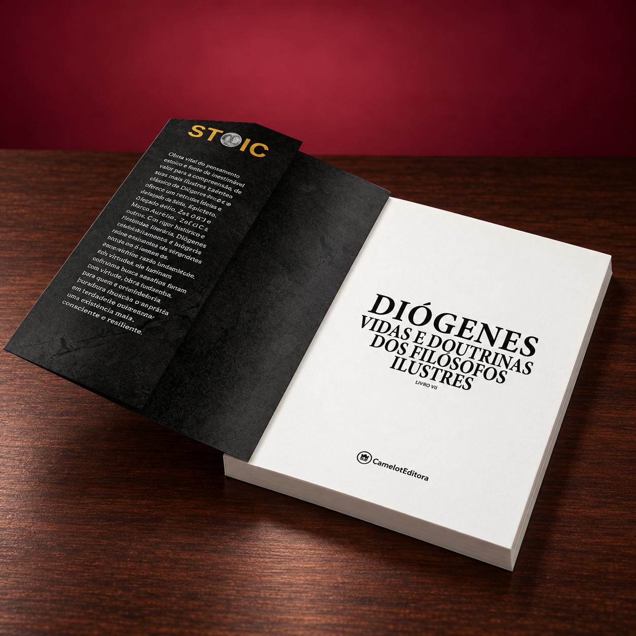 Livro Vidas e Doutrinas dos Filósofos Ilustres aberto